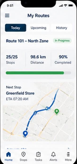 Field app · My routes